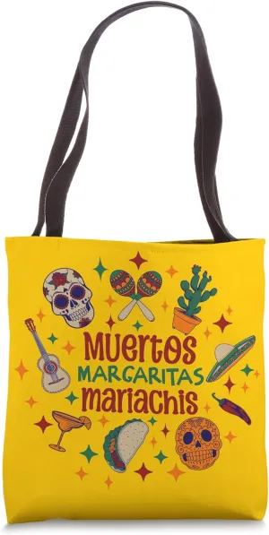 Sugar Skull Mexico Holiday Deceased Dia De Los Muertos Tote Bag