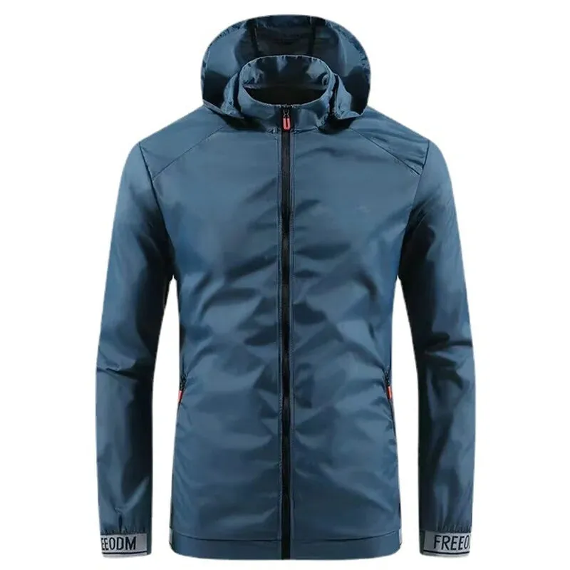 Summer Windproof Waterproof Cycling Jacket - Long Sleeve Windbreaker with Anti-UV Protection for Men