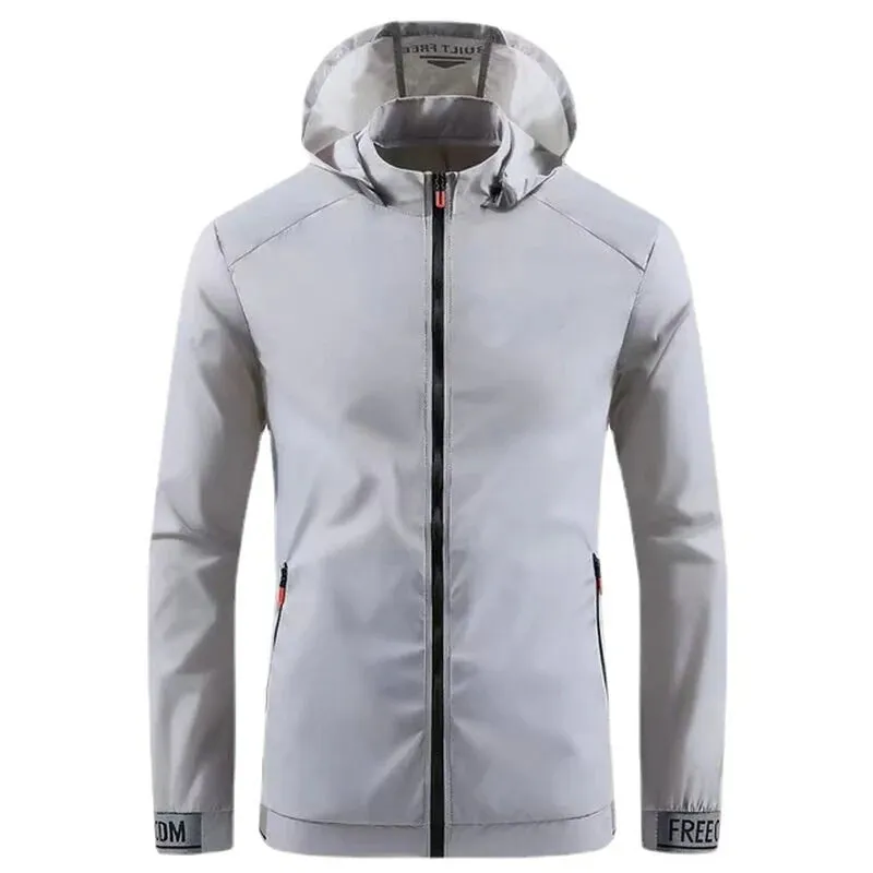 Summer Windproof Waterproof Cycling Jacket - Long Sleeve Windbreaker with Anti-UV Protection for Men
