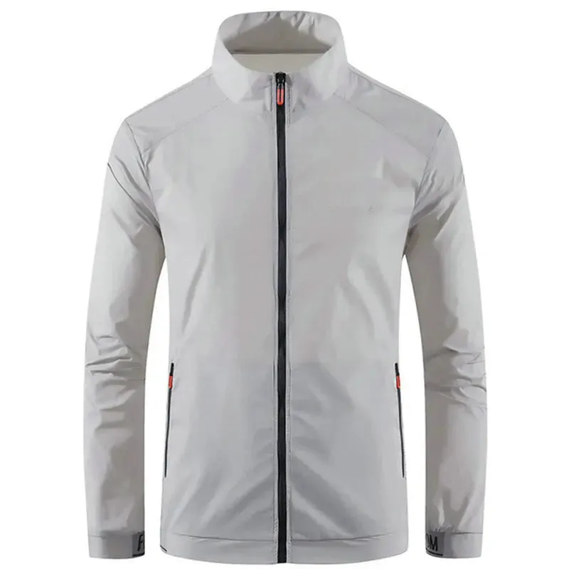 Summer Windproof Waterproof Cycling Jacket - Long Sleeve Windbreaker with Anti-UV Protection for Men