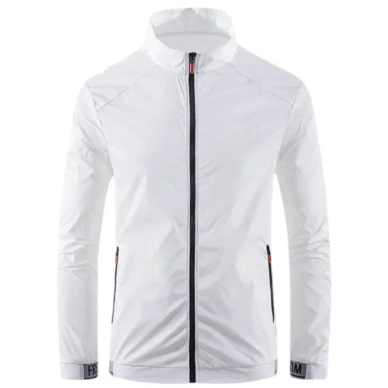 Summer Windproof Waterproof Cycling Jacket - Long Sleeve Windbreaker with Anti-UV Protection for Men