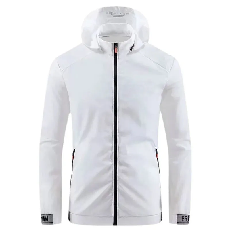 Summer Windproof Waterproof Cycling Jacket - Long Sleeve Windbreaker with Anti-UV Protection for Men