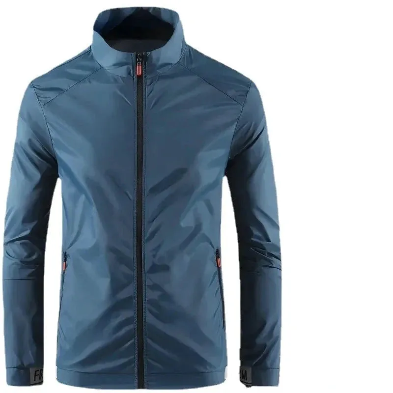 Summer Windproof Waterproof Cycling Jacket - Long Sleeve Windbreaker with Anti-UV Protection for Men