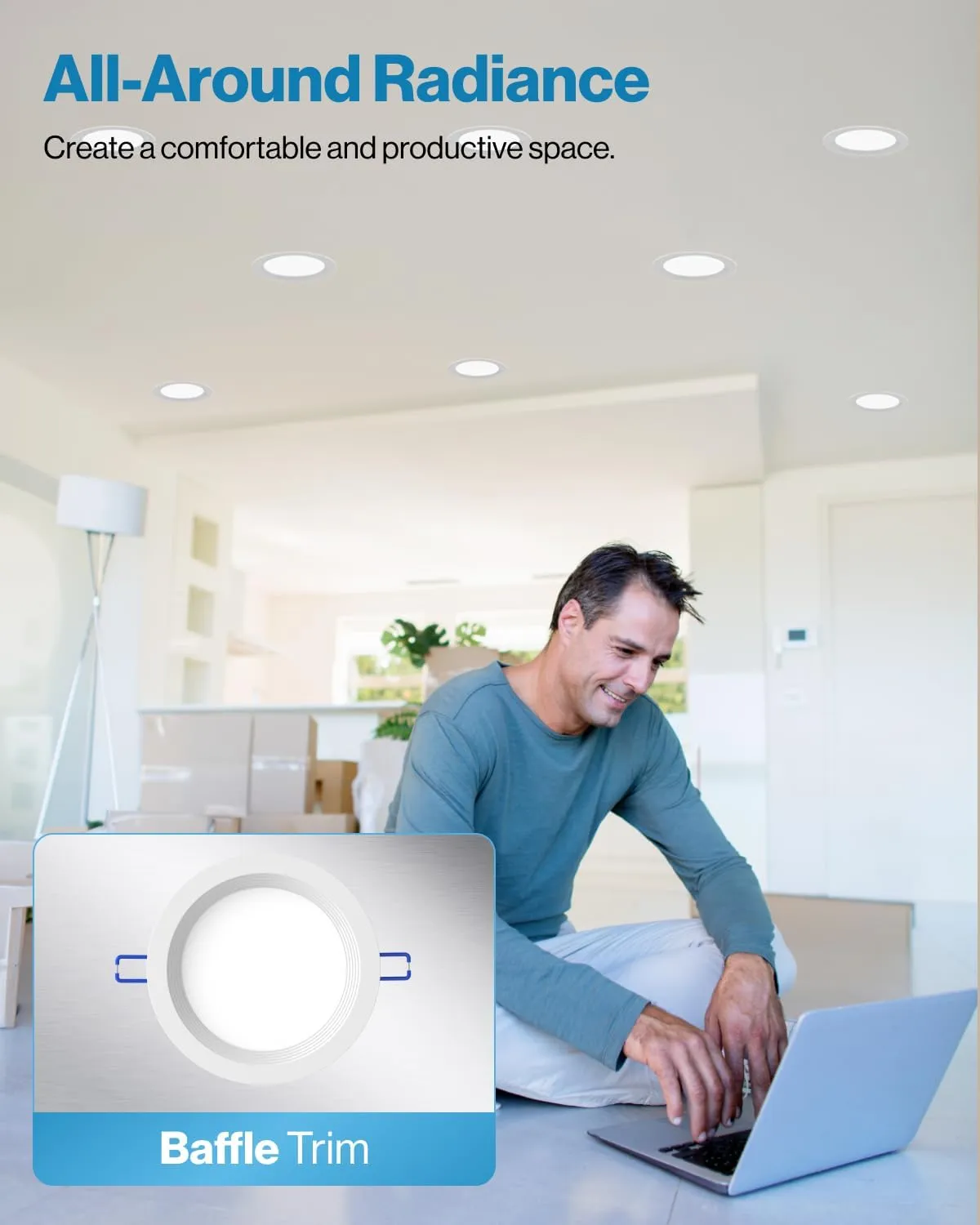 Sunco 12 Pack 6 Inch LED Recessed Light, Ceiling Canless Recessed Lights, Baffle Trim Ultra Thin, 850 LM, 14W, 5000K Daylight, Dimmable, Wafer Thin with Junction Box