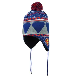 Superman Pom-Pom Peruvian Hat