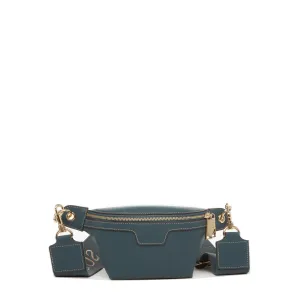 SUSU Chest Sling Bag Shoulder Sling Bag Small Blue Leather Crossbody Sling Bag