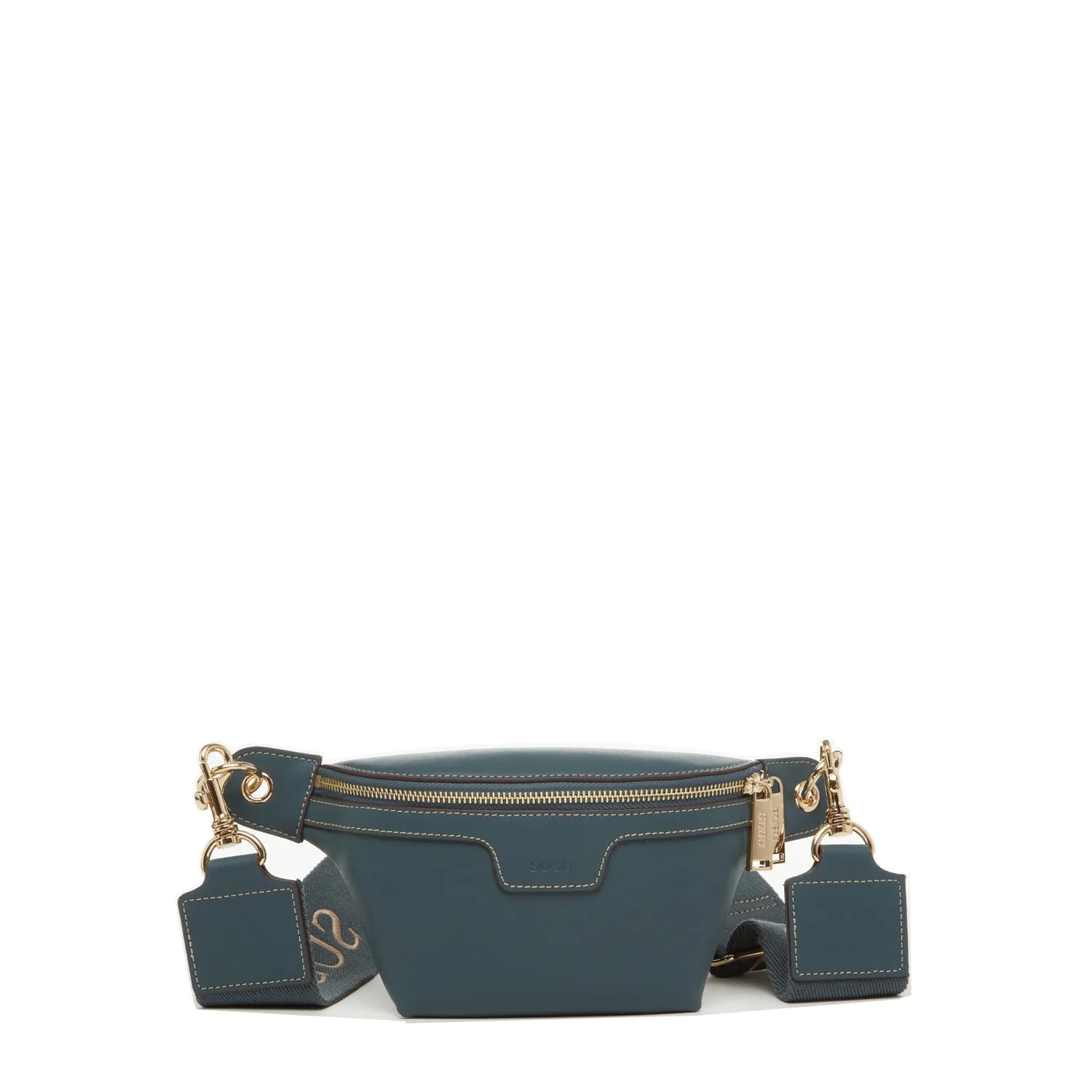 SUSU Chest Sling Bag Shoulder Sling Bag Small Blue Leather Crossbody Sling Bag