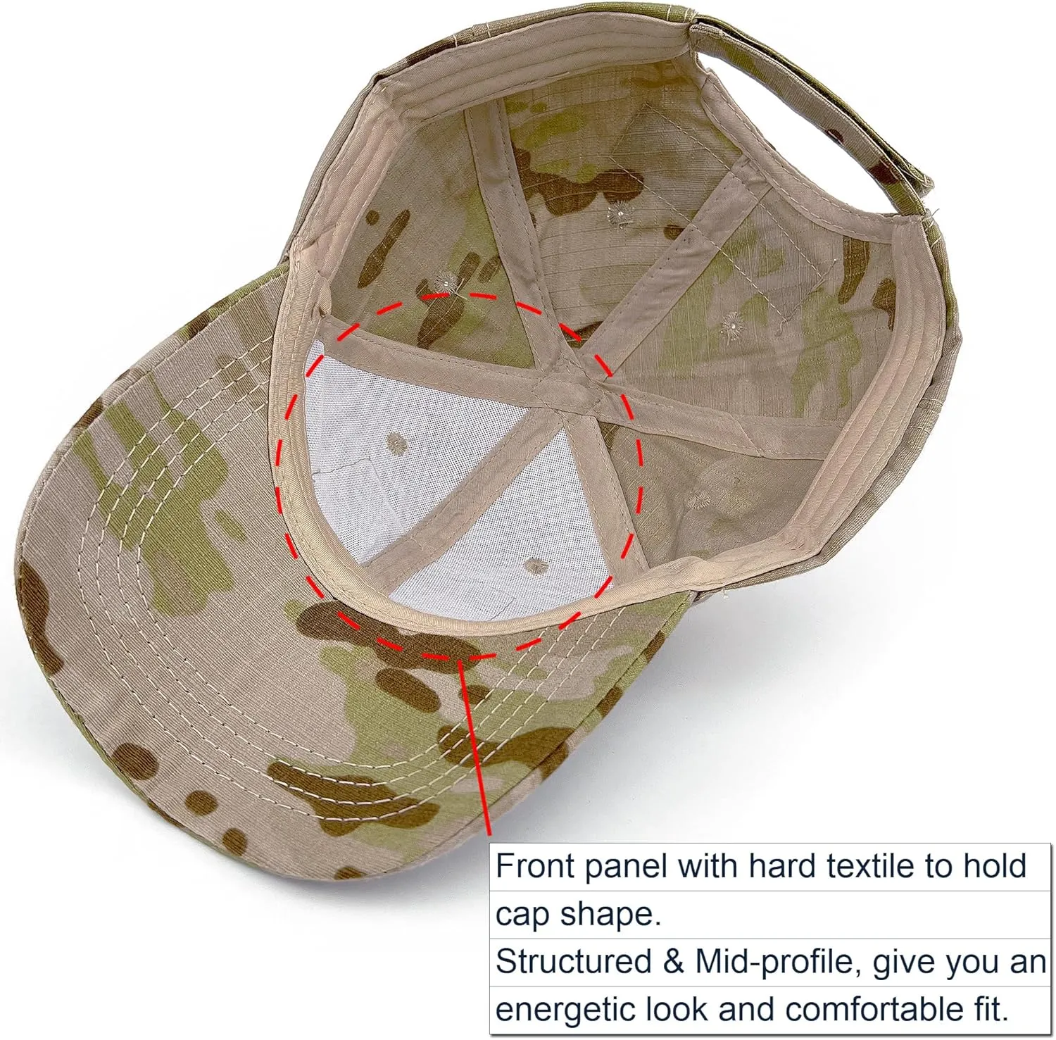 Tactical Military Mens Camo Baseball Hat with American Flag Skull Patch Patriotic Operator Camouflage Cap for Women