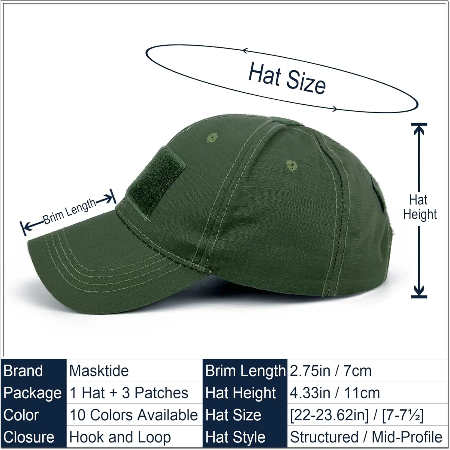 Tactical Military Mens Camo Baseball Hat with American Flag Skull Patch Patriotic Operator Camouflage Cap for Women