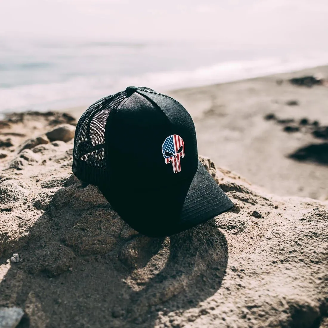 Tactical Pro Supply Trucker Hat - American Flag Hat for Men & Women | Patriotic USA Embossed PVC Flag Trucker Snapback Hats