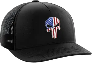 Tactical Pro Supply Trucker Hat - American Flag Hat for Men & Women | Patriotic USA Embossed PVC Flag Trucker Snapback Hats