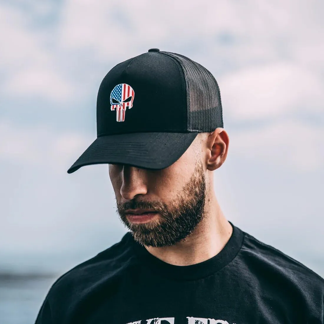 Tactical Pro Supply Trucker Hat - American Flag Hat for Men & Women | Patriotic USA Embossed PVC Flag Trucker Snapback Hats