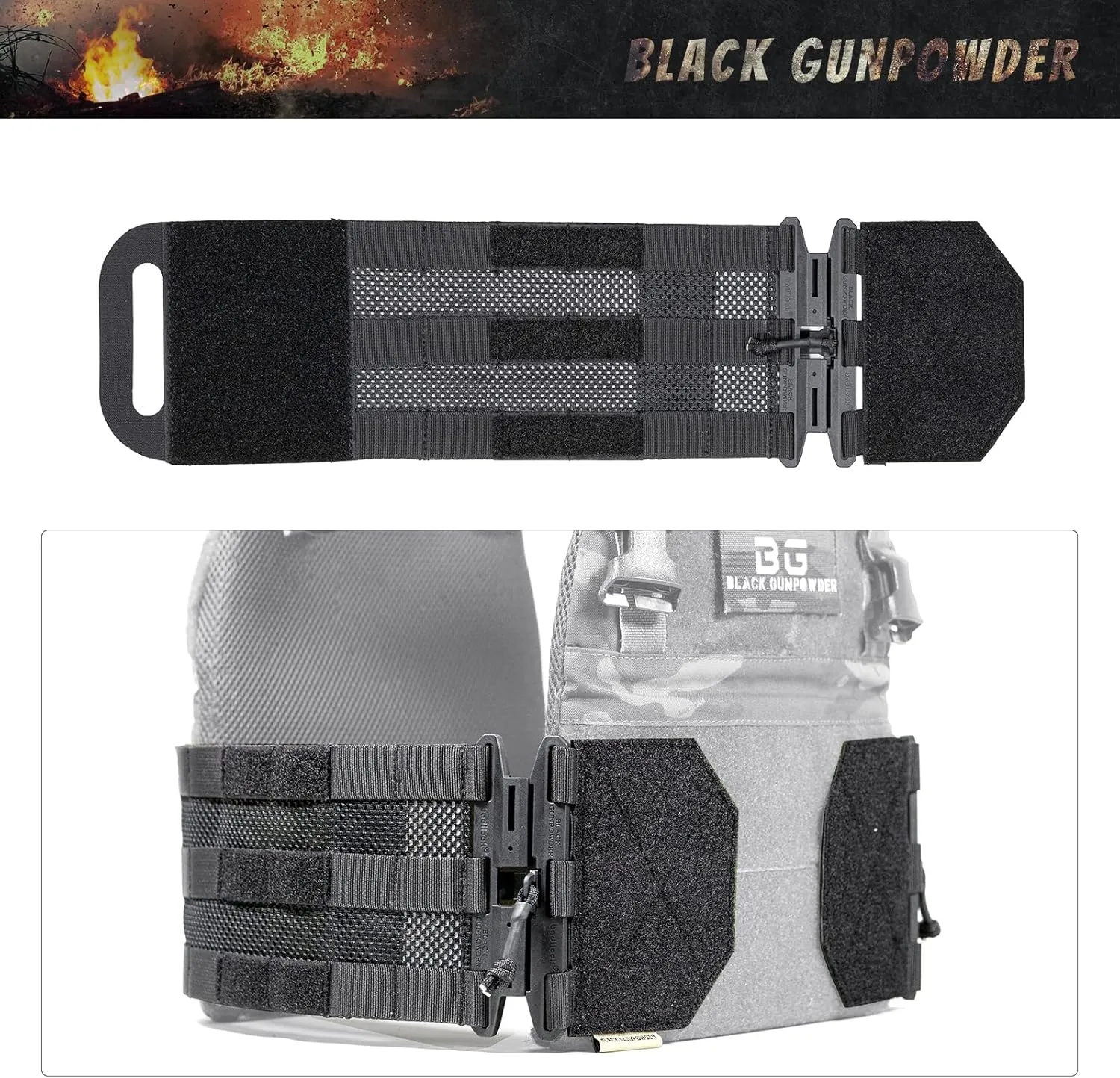 Tactical Three-Band Quick Release Cummerbund Magnetic Buckles Model BG-TC5