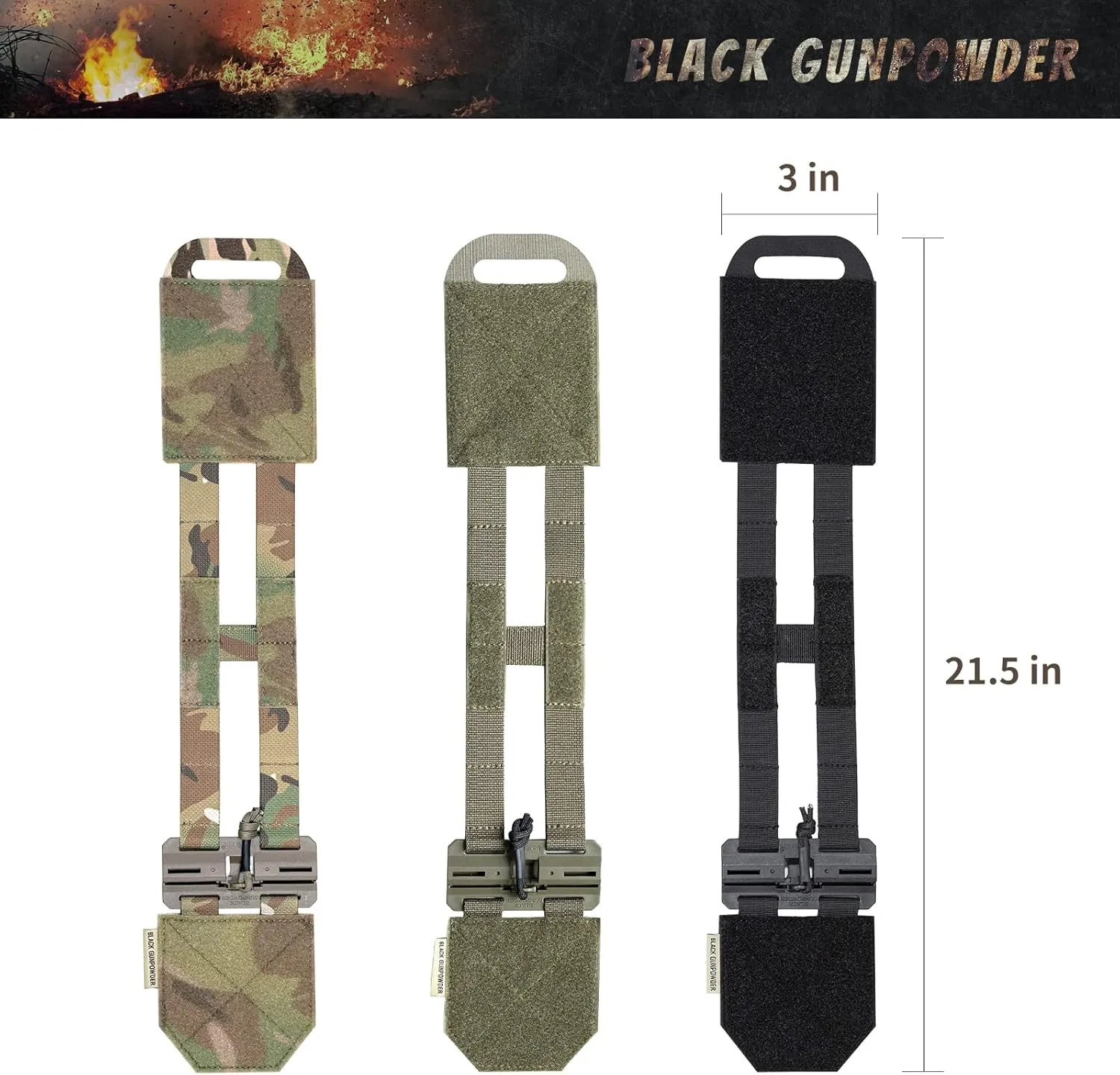 Tactical Two-Band Quick Release Cummerbund Magnetic Buckles Model BG-TC3