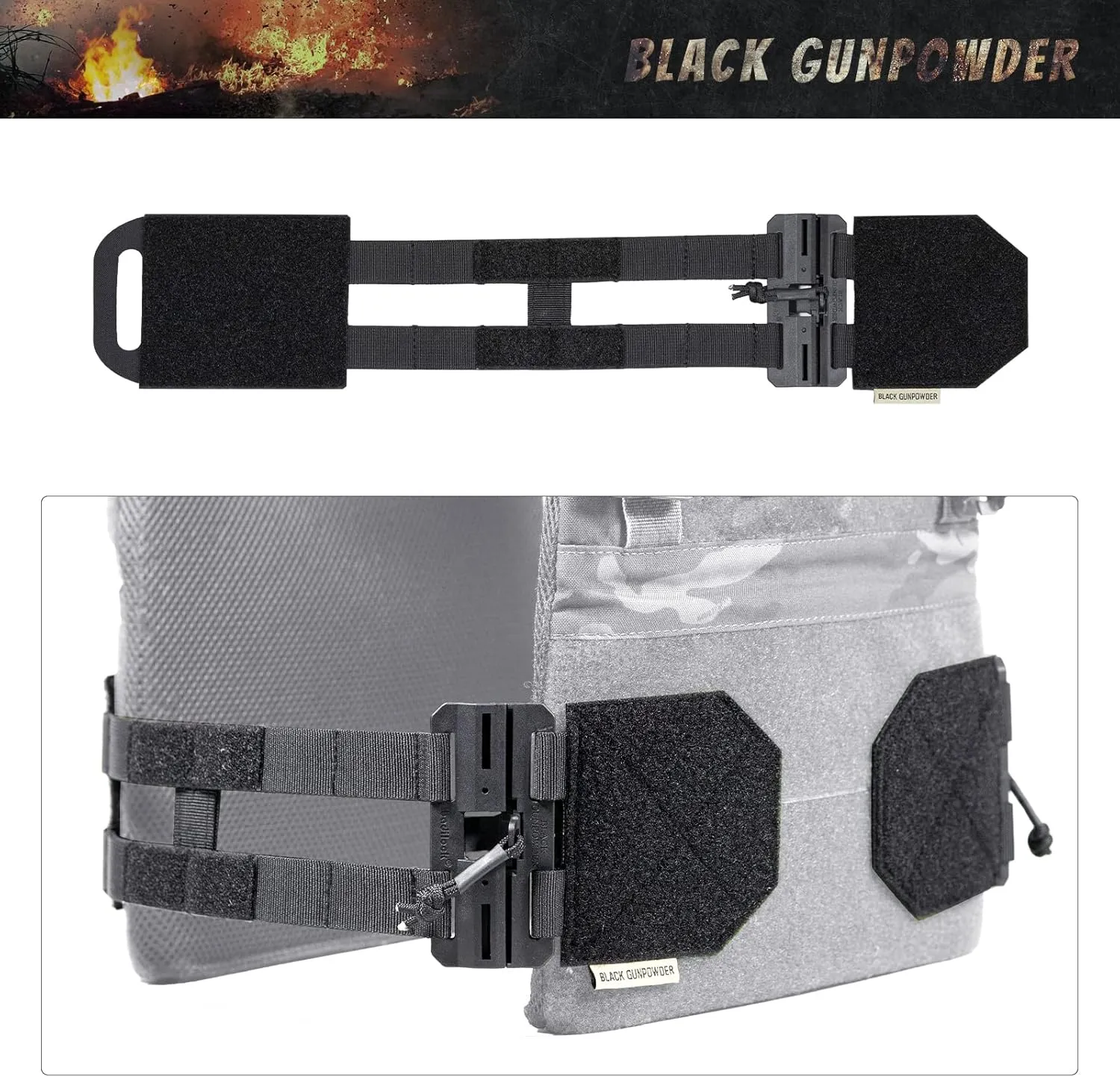 Tactical Two-Band Quick Release Cummerbund Magnetic Buckles Model BG-TC3