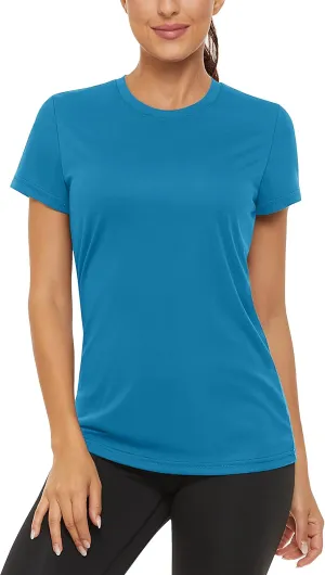 TACVASEN Short Sleeve Shirts for Women Athletic Workout Tops UPF 50  Sun Protection Quick Dry Running T-Shirts