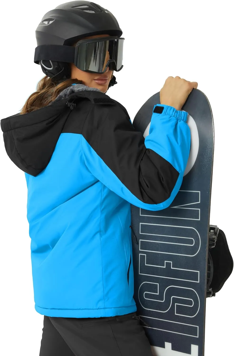 TACVASEN Women's Winter Jacket Waterproof Ski Jacket Hooded Fleece Lined Warm Snow Coat Mountain Windproof Rain Windbreaker