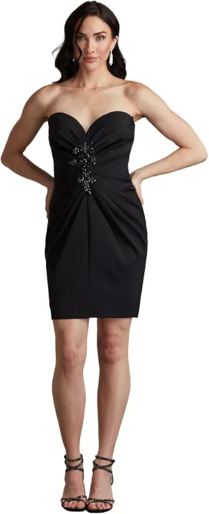 Tadashi Shoji Tia Draped Strapless Mini Dress