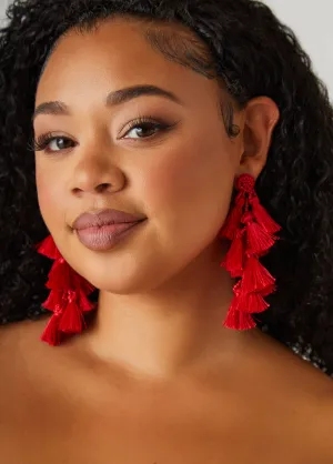 Tasseled Beaded Earrings