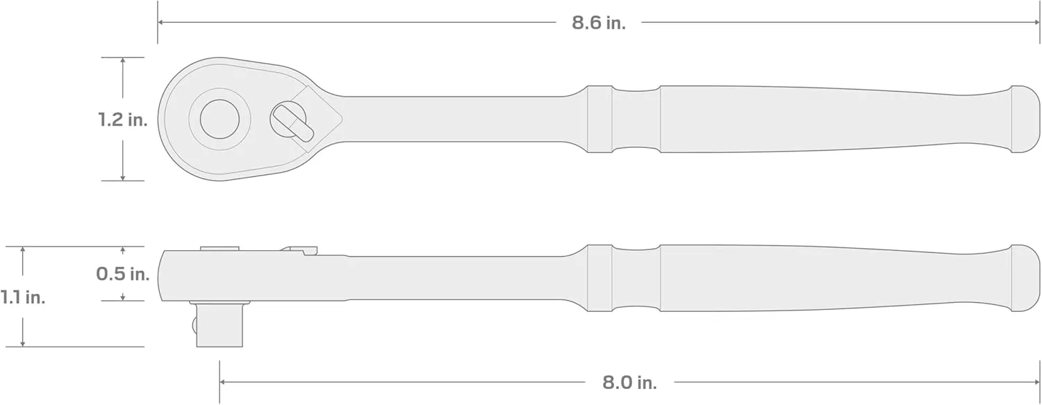 TEKTON 3/8 Inch Drive x 8 Inch Quick-Release Ratchet | SRH11108