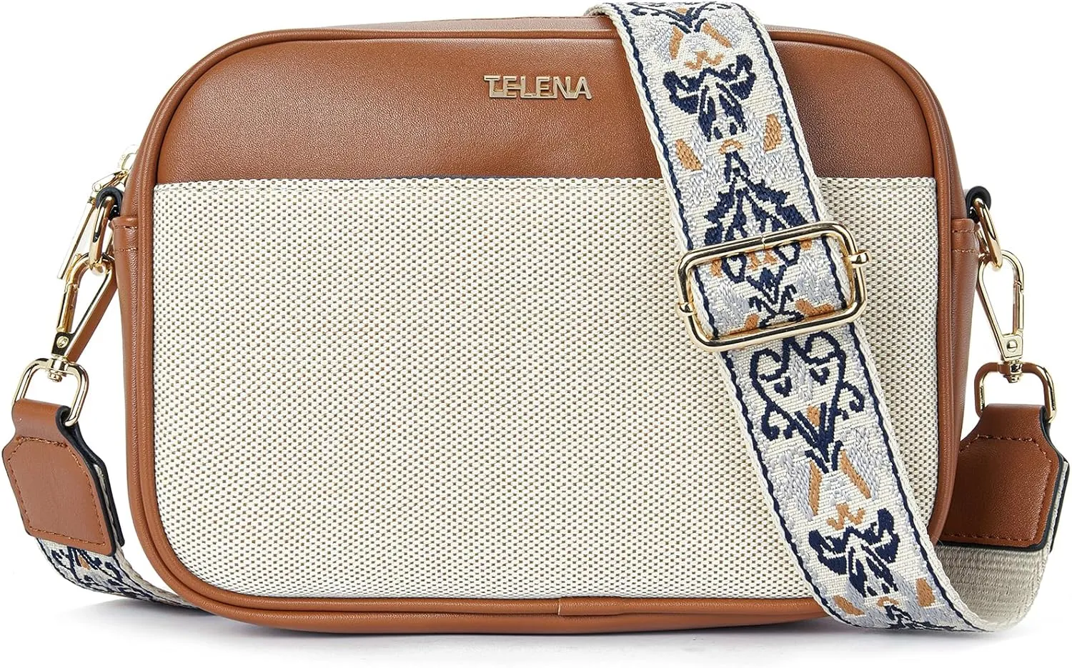 Telena Crossbody Purse for Women Small Crossbody Bags Trendy Vegan Leather with Adjustable Shoulder Strap