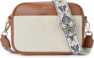 Telena Crossbody Purse for Women Small Crossbody Bags Trendy Vegan Leather with Adjustable Shoulder Strap