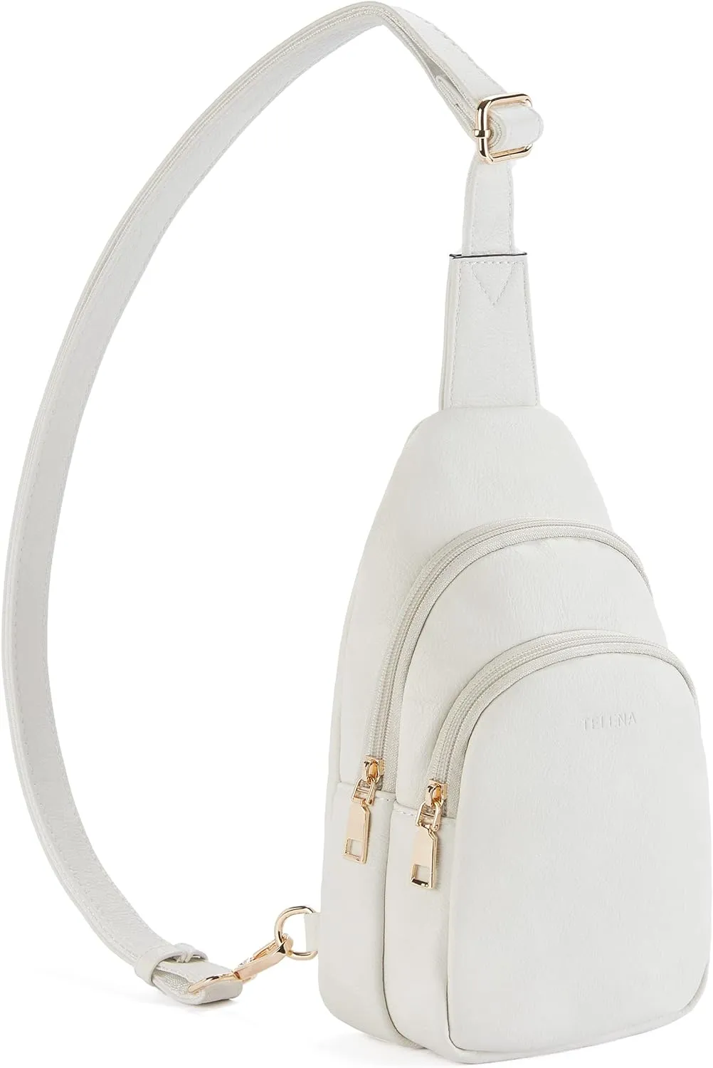 Telena Small Sling Bag for Women Leather Crossbody Fanny Packs Chest Bag for Women