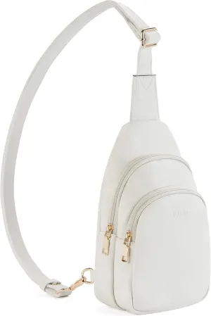 Telena Small Sling Bag for Women Leather Crossbody Fanny Packs Chest Bag for Women