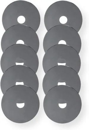 TEXB Pack of 10 Circular Blades; 28mm (1.1"); For use with the Simplex Textile Cutter; Ultra-thin; For Cutting Flags, Textiles, and Paper