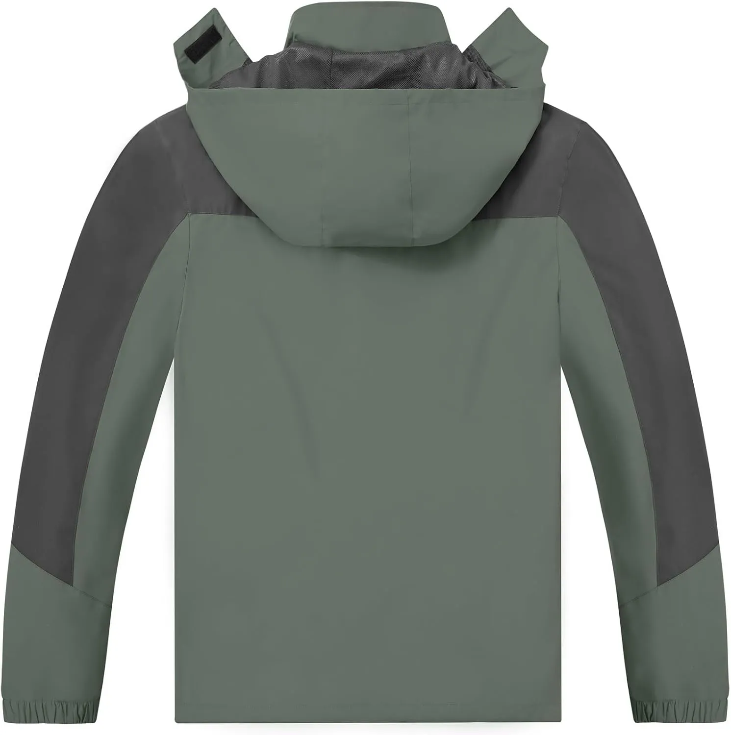 TEZO Mens Rain Jacket Waterproof with Hooded Hiking Coat Lightweight Windbreaker