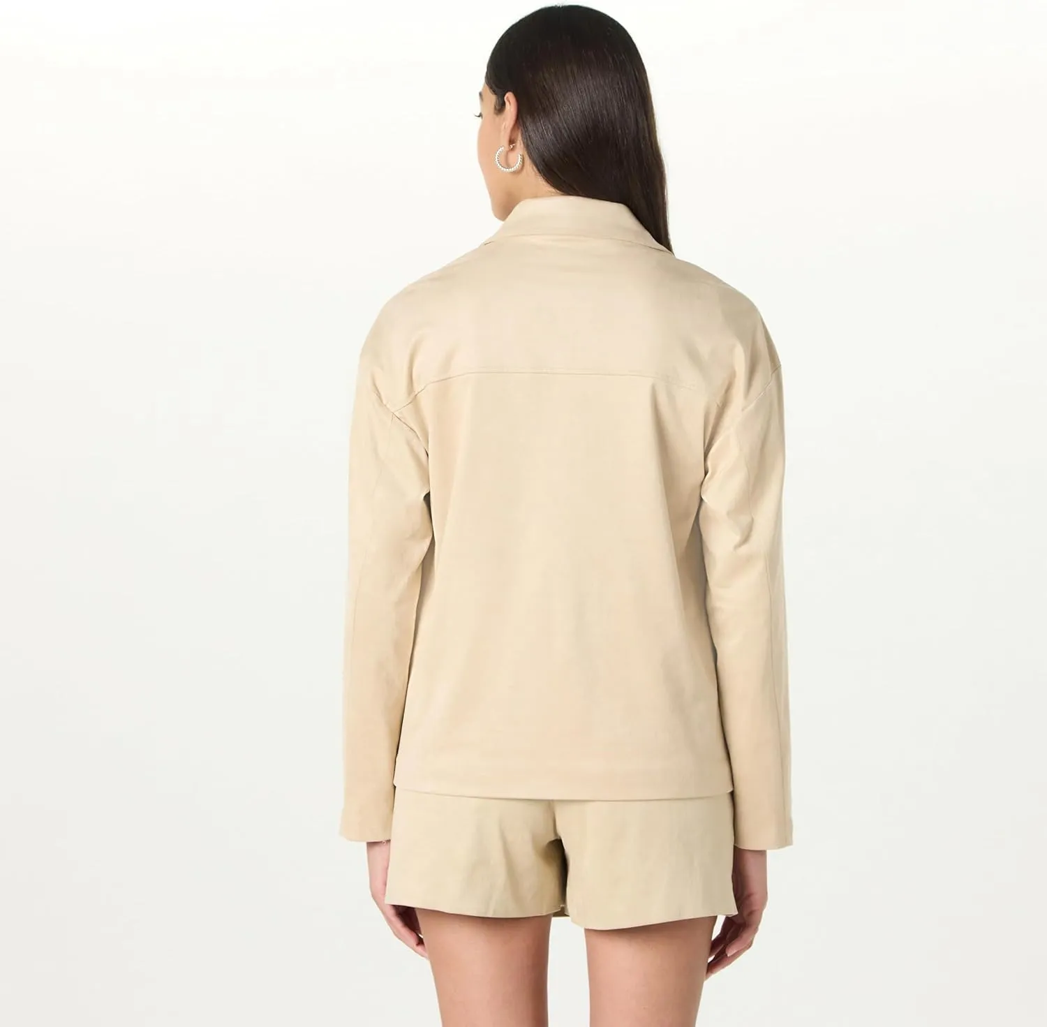 The Drop Women's Haylan Faux Suede Shacket