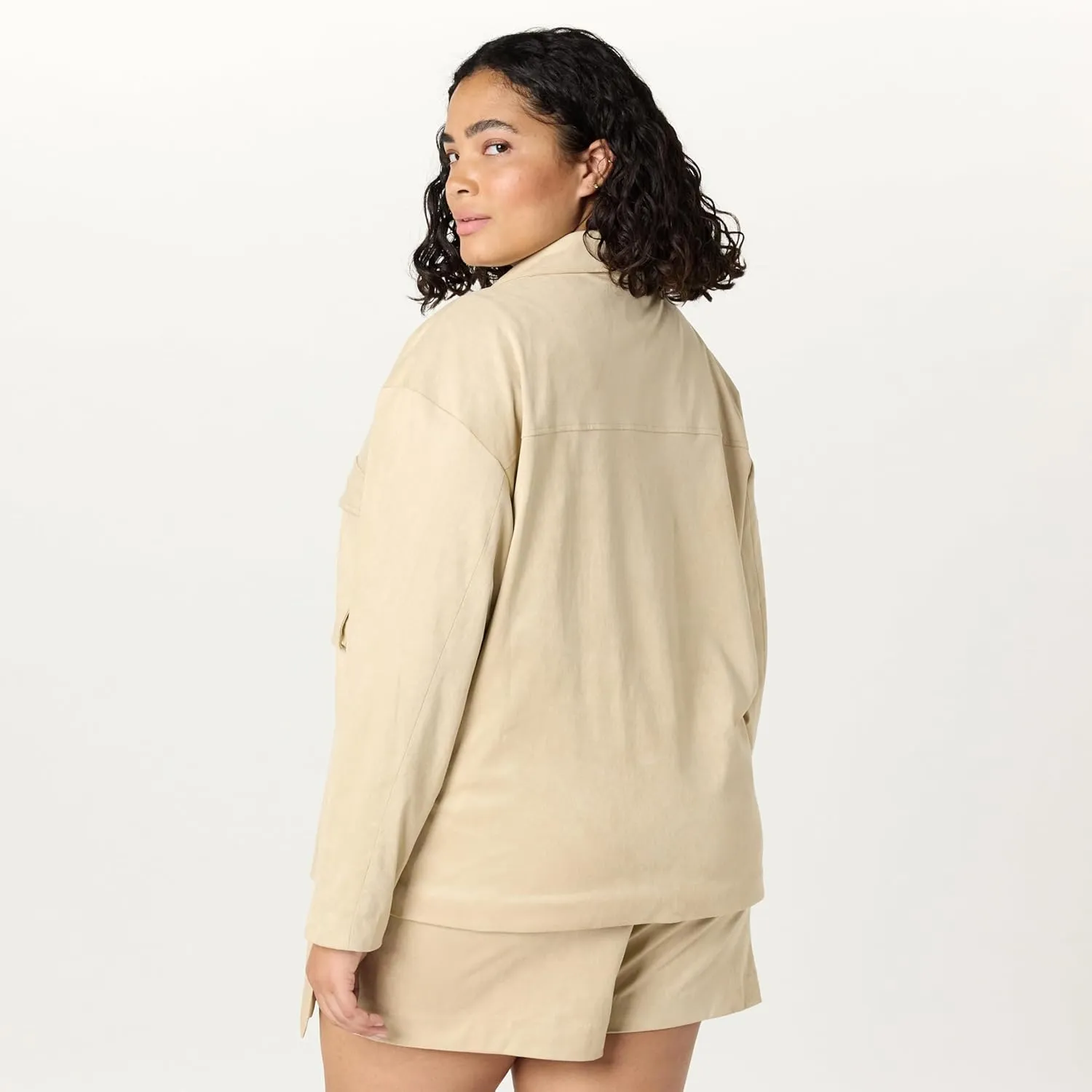 The Drop Women's Haylan Faux Suede Shacket