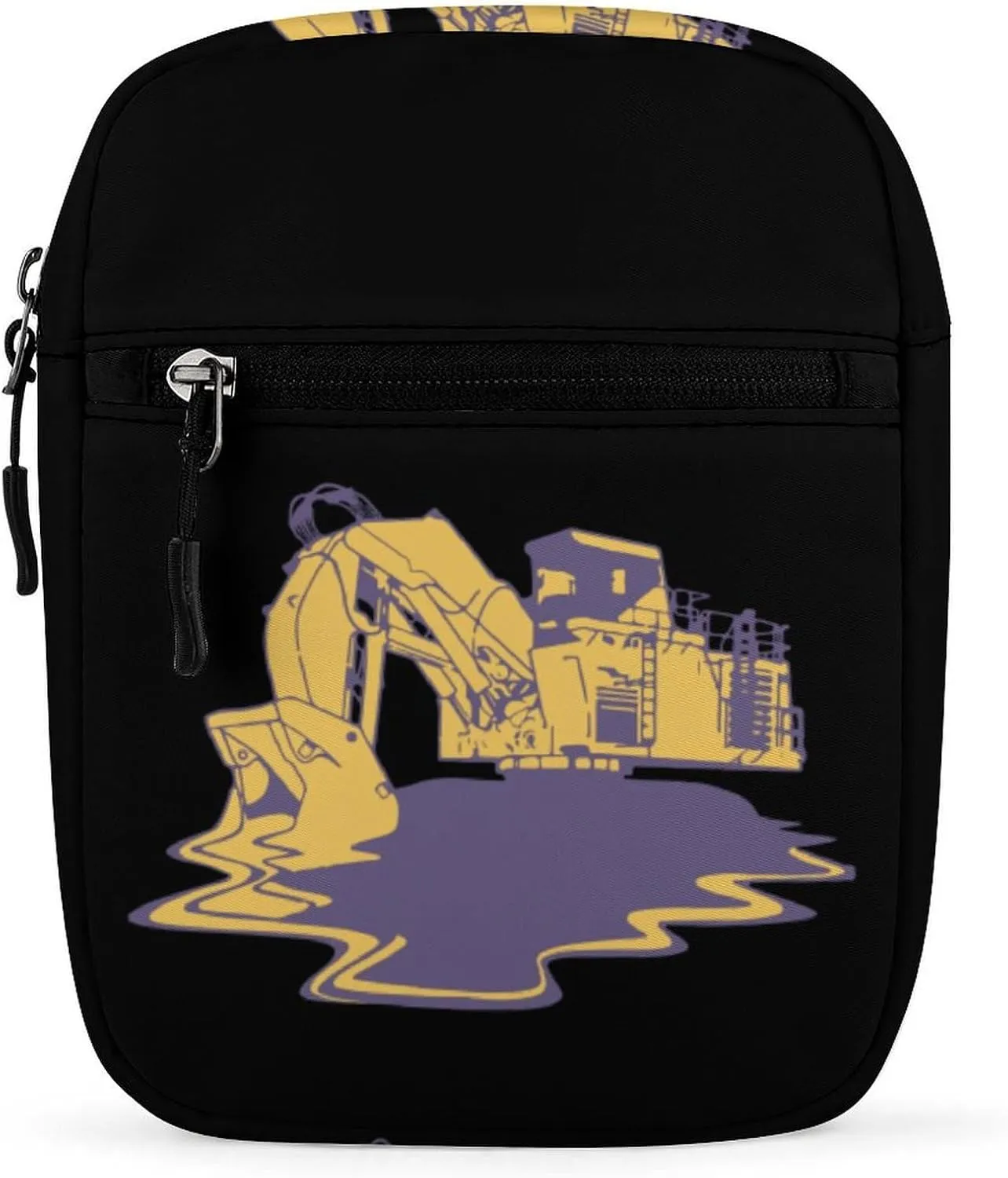 The Excavator Melt Small Crossbody Bag Lightweight Satchel Bag Tote Bag Mini Handbag for Men Women