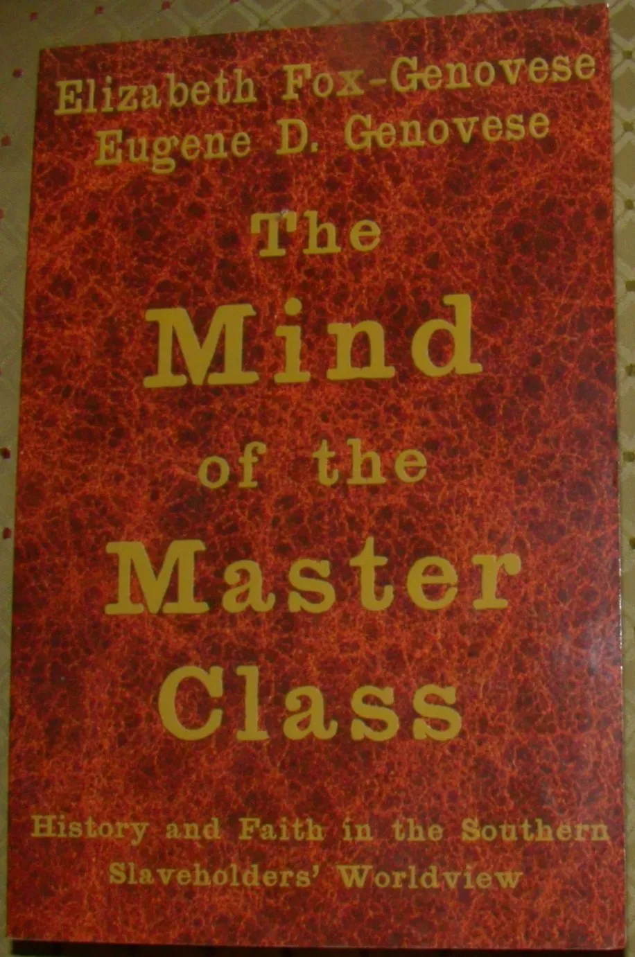The Mind of the Master Class: History and Faith in the Southern Slaveholders' Worldview First Edition