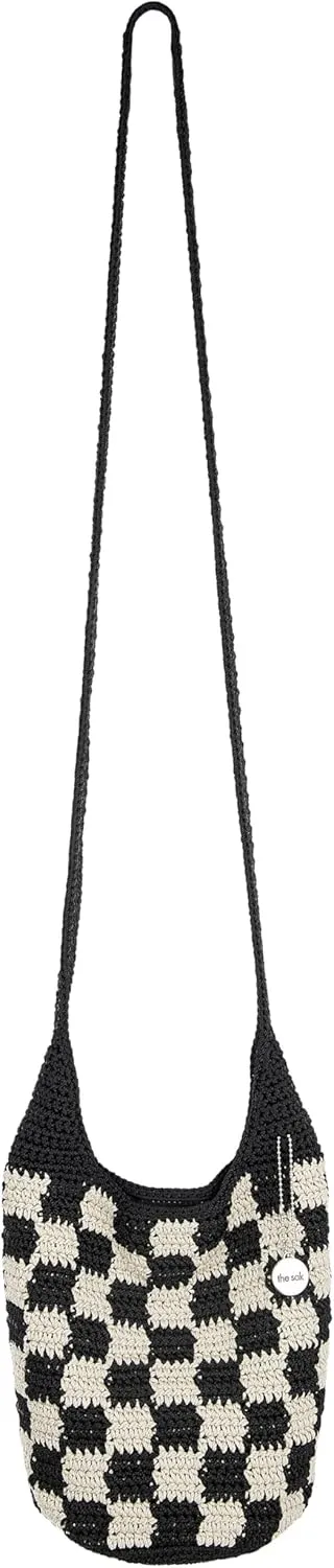 The Sak 121 Crossbody in Crochet, Single Crossbody Strap, Black Check