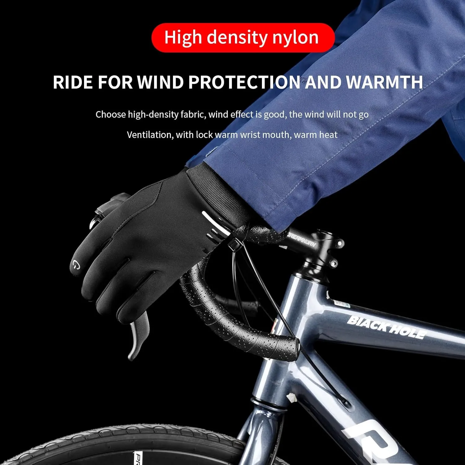 Thin Winter Water Resistant Windproof Warm Gloves for Men Women Cool Weather Thermal with Touchscreen Fingers & Anti-Slip Palm for Daily Work Running Cycling Driving Hiking Biking Walking