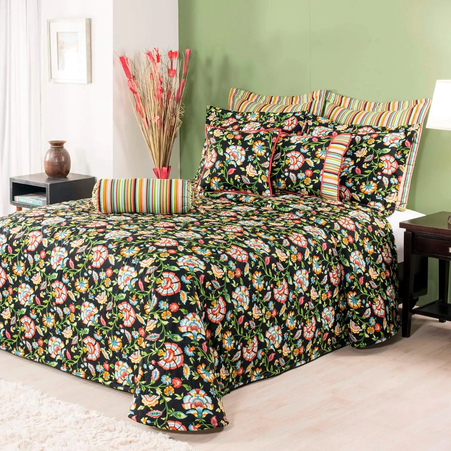 Thomasville At Home Cambridge Noir Bedspreads, Full 110" Long 96" Wide, Single Cotton Bedspread (1), Bedroom