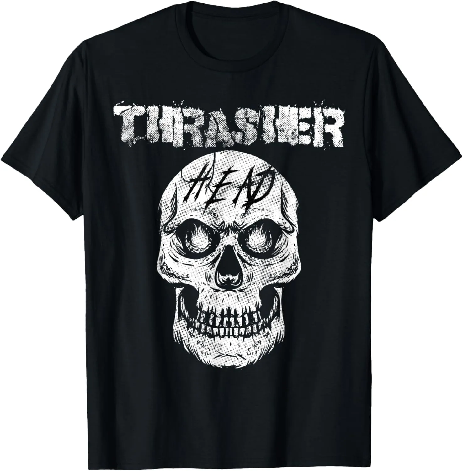 Thrasher Head Shirt Distressed Skull Vintage Skater T-Shirt
