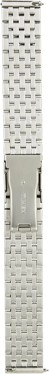 Timex 20mm Stainless Steel Quick-Release Bracelet – Silver-Tone with Deployment Clasp