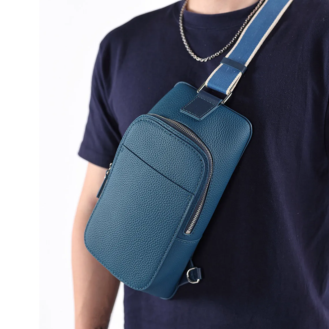 Top Grain Leather Men Fanny Pack Waist Bag DIY Kit