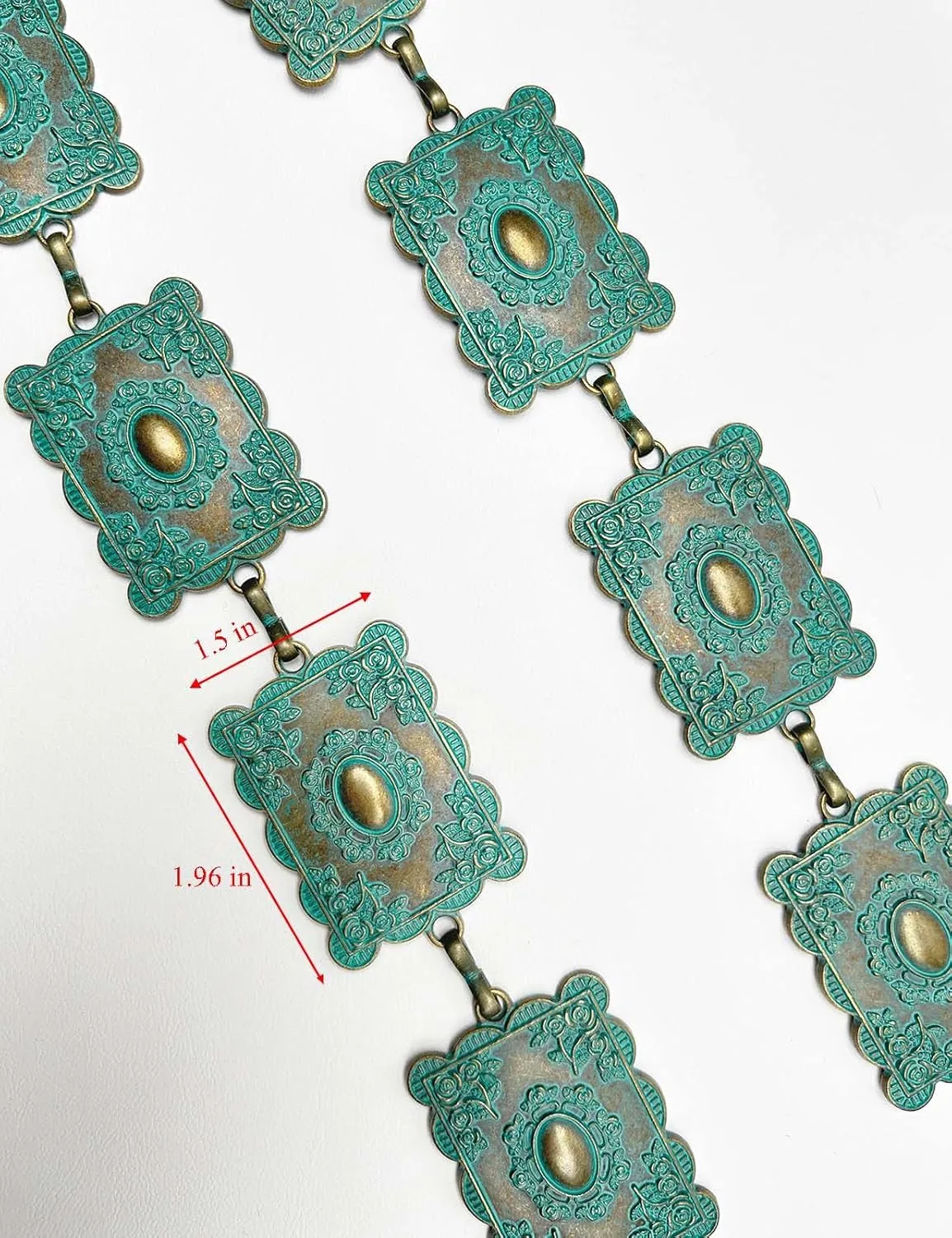 TOPACC Concho belts for Women Western Metal Cowgirl Boho Chain Belt for Dresses Jeans Country Concert Outfit