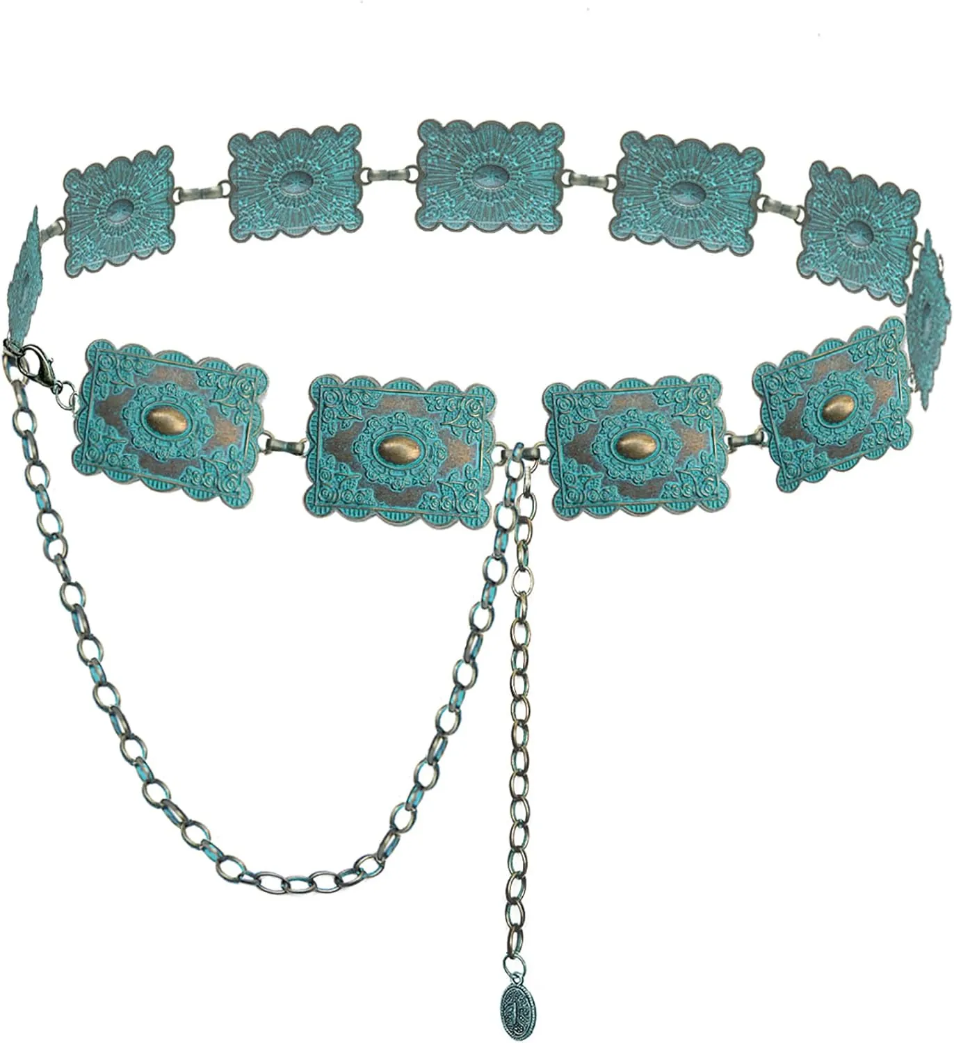 TOPACC Concho belts for Women Western Metal Cowgirl Boho Chain Belt for Dresses Jeans Country Concert Outfit