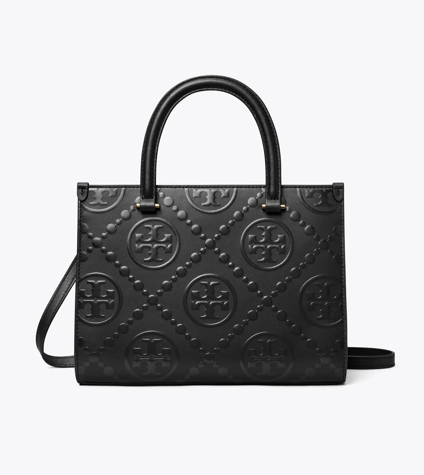 Tory Burch T Monogram Top Handle Embossed Tote