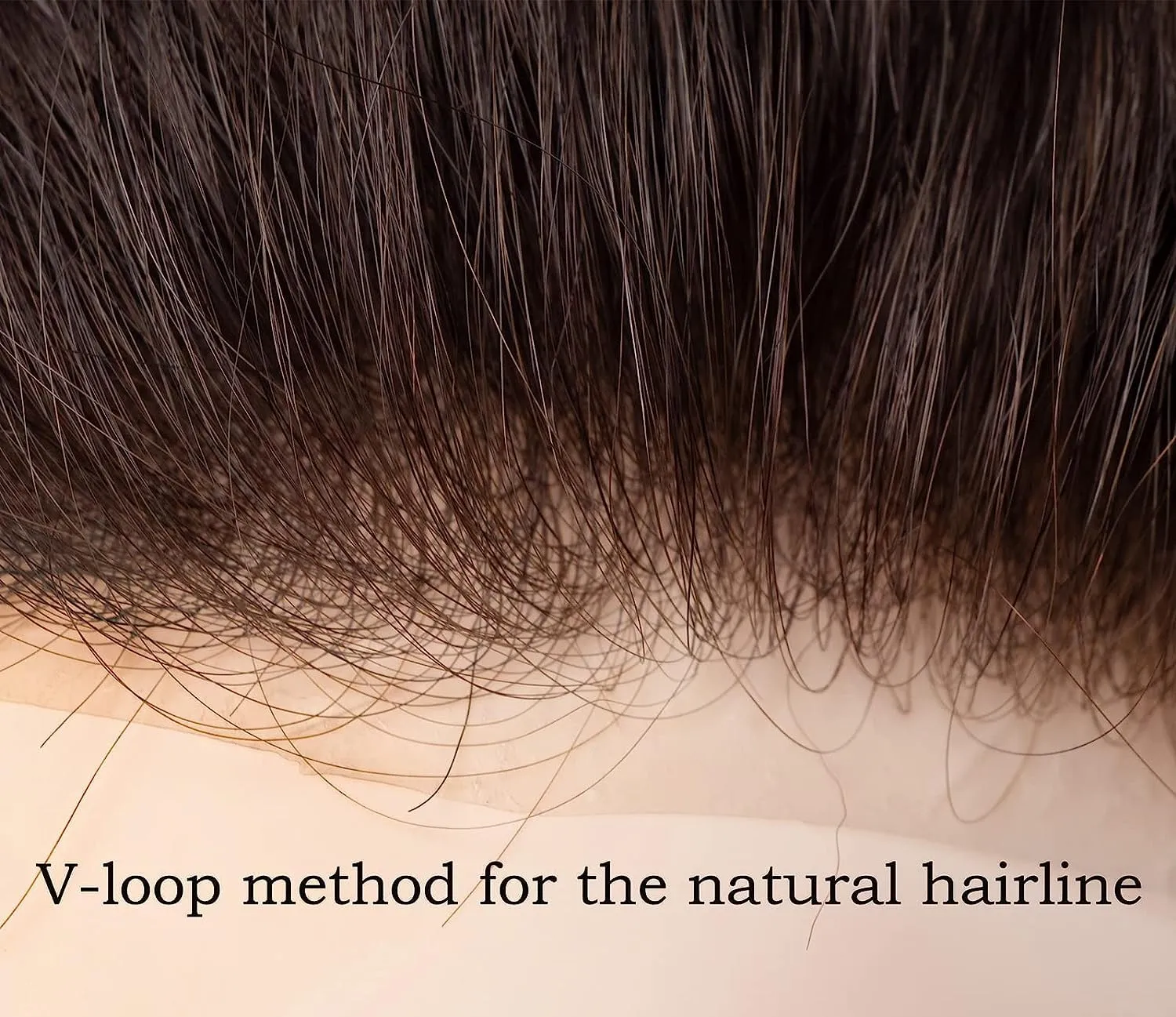 Toupee For Men Super Thin Skin Mens Toupee 0.04mm Ultra Thin Skin V-loop Hair System For Men 8x10 Inches Human Hair HairPiece Black Brown Blonde Gray Hairpiece Wig (310# Dark Brown With 10% Gray)