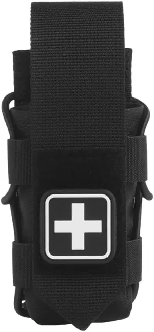 Tourniquet Kit Pouch,Micro Compact MED MOLLE Pouch Trauma Kit Pack Rapid Deployment TQ Holder First Aid Bag