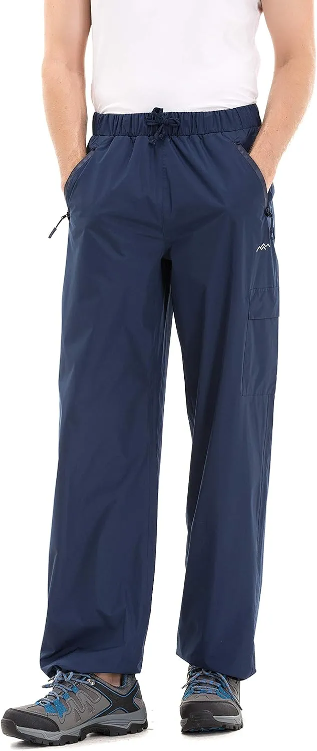 TRAILSIDE SUPPLY CO. Men's Snow Rain Pants Basic Insulated Workout Pants,Waterproof,Windproof