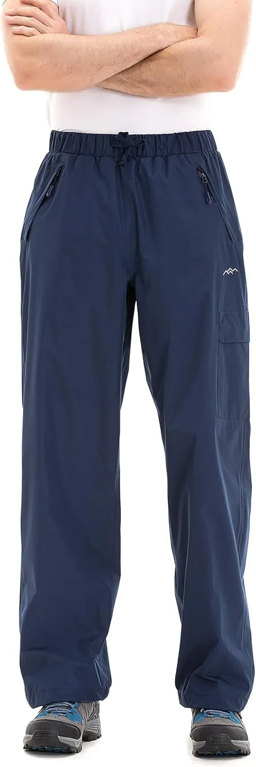 TRAILSIDE SUPPLY CO. Men's Snow Rain Pants Basic Insulated Workout Pants,Waterproof,Windproof
