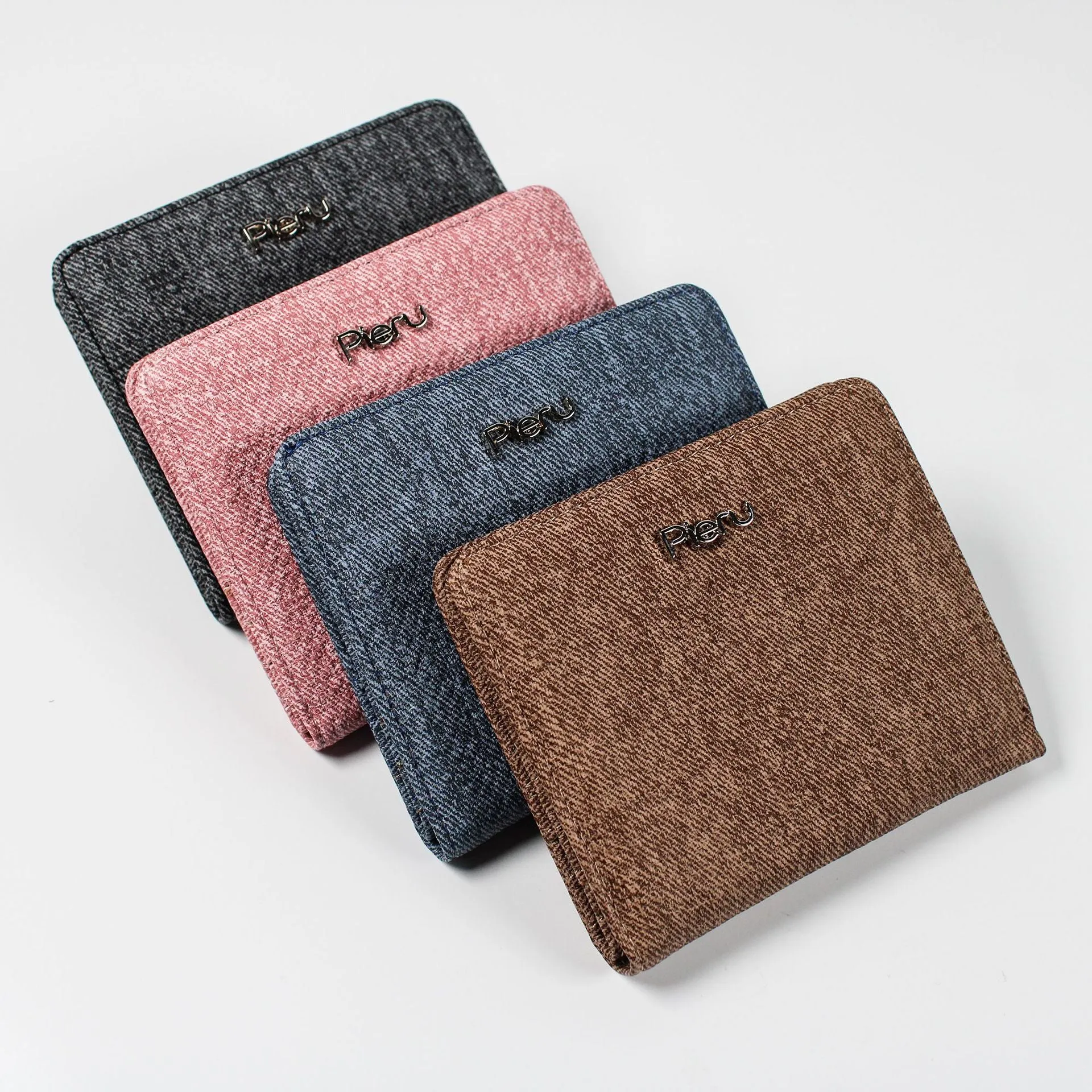 Trendy Portable Denim Pattern Cash Integrated Coin Purses
