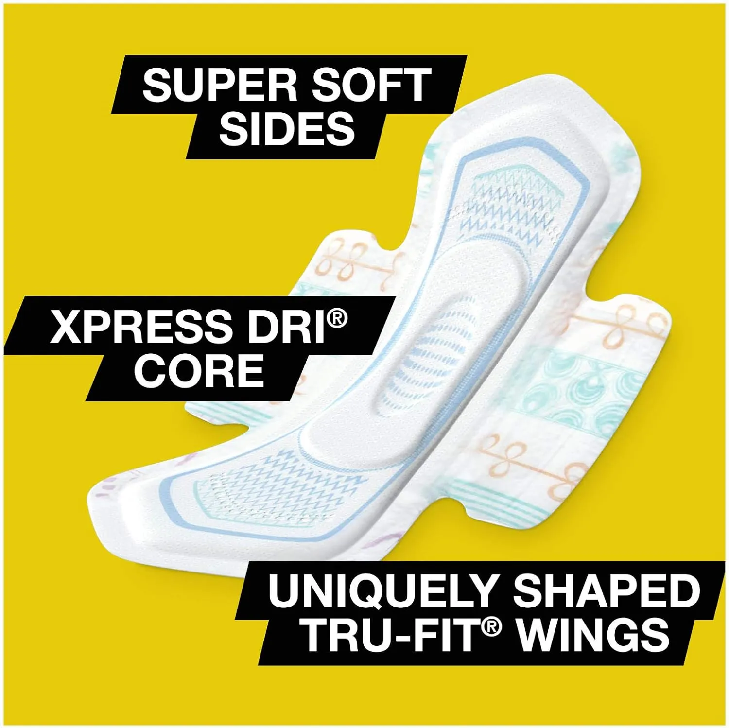 U by Kotex Cleanwear Ultra Thin Pads with Wings, Regular, 36 Count