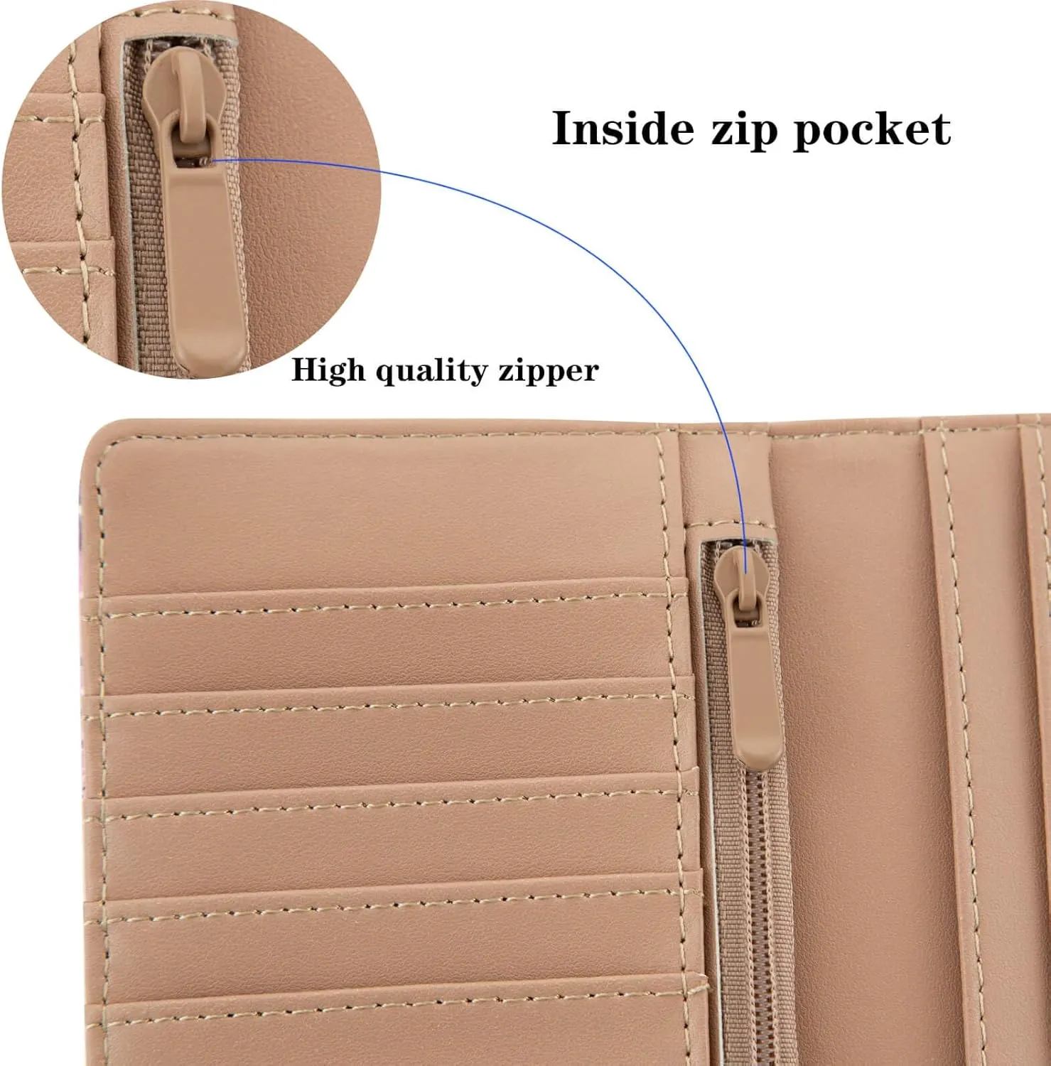 Ultra Slim Thin Leather Women Wallet Rfid Blocking Credit Card Holder Bifold Clutch (Anime Girl)